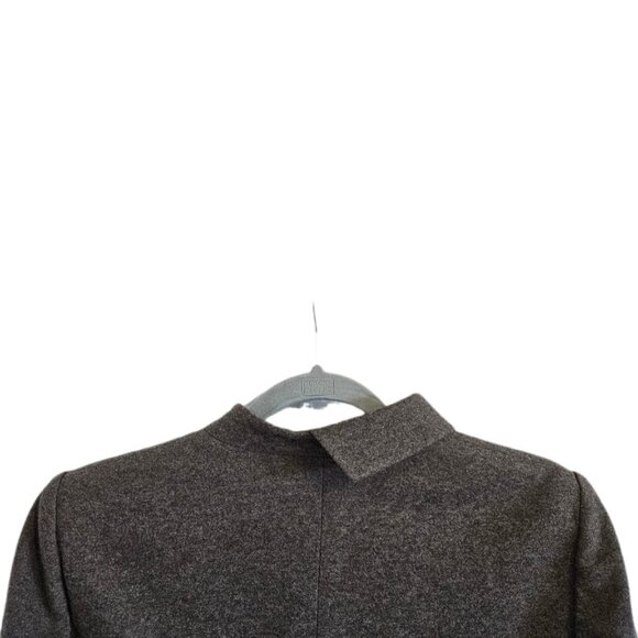 Algo 100% Cashmere Asymmetric Collar Button Front Jacket Brown XL - Picture 10 of 15